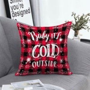 Plaid Christmas Throw Pillow